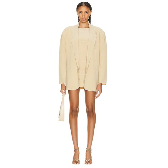 Norma Kamali Sleeveless Pickleball Mini Dress in Sand Medium New Womens - Picture 4 of 16